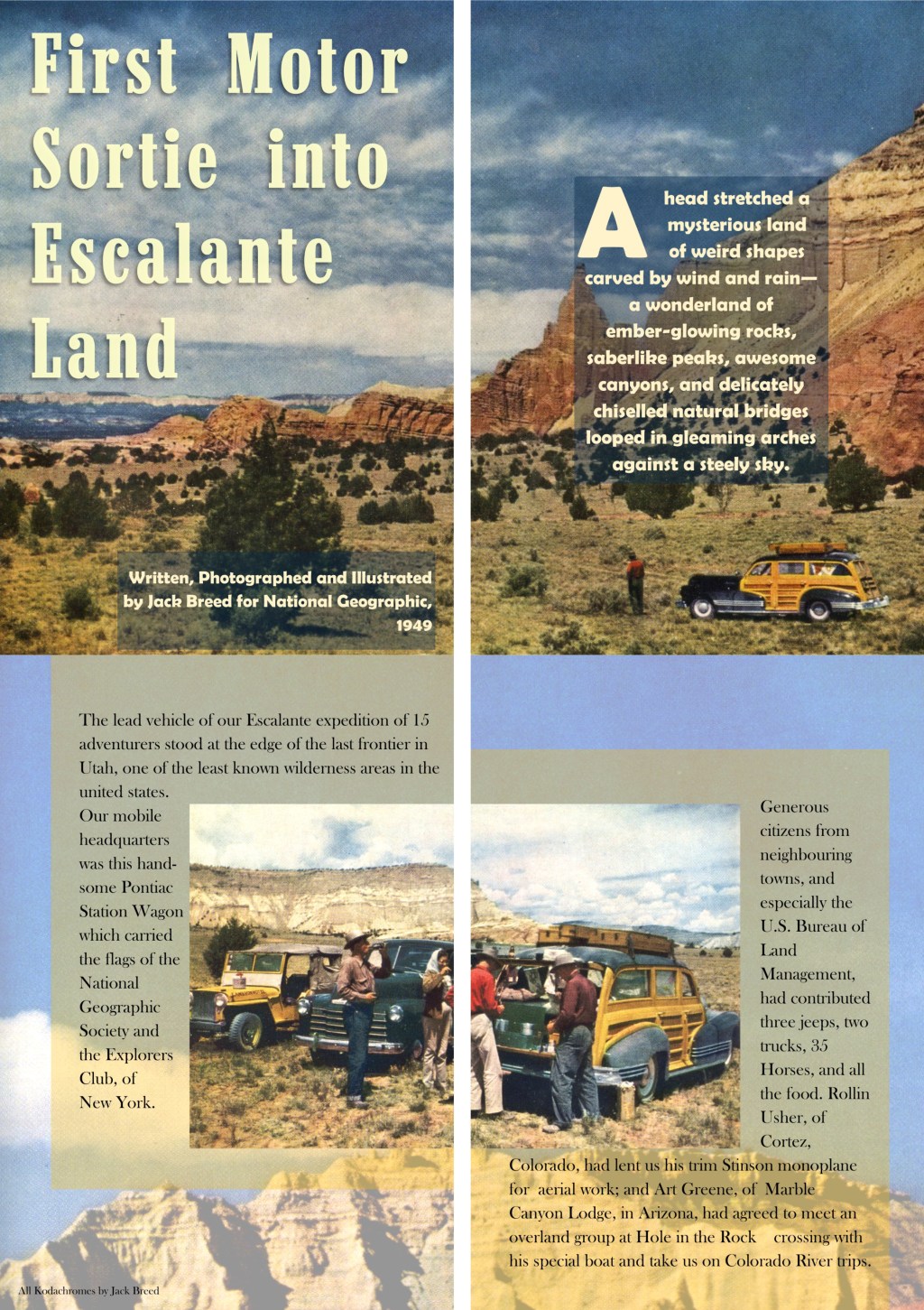 National Geographic Remodelling, First Motor Sortie into Escalante Land&nbsp;(1949)